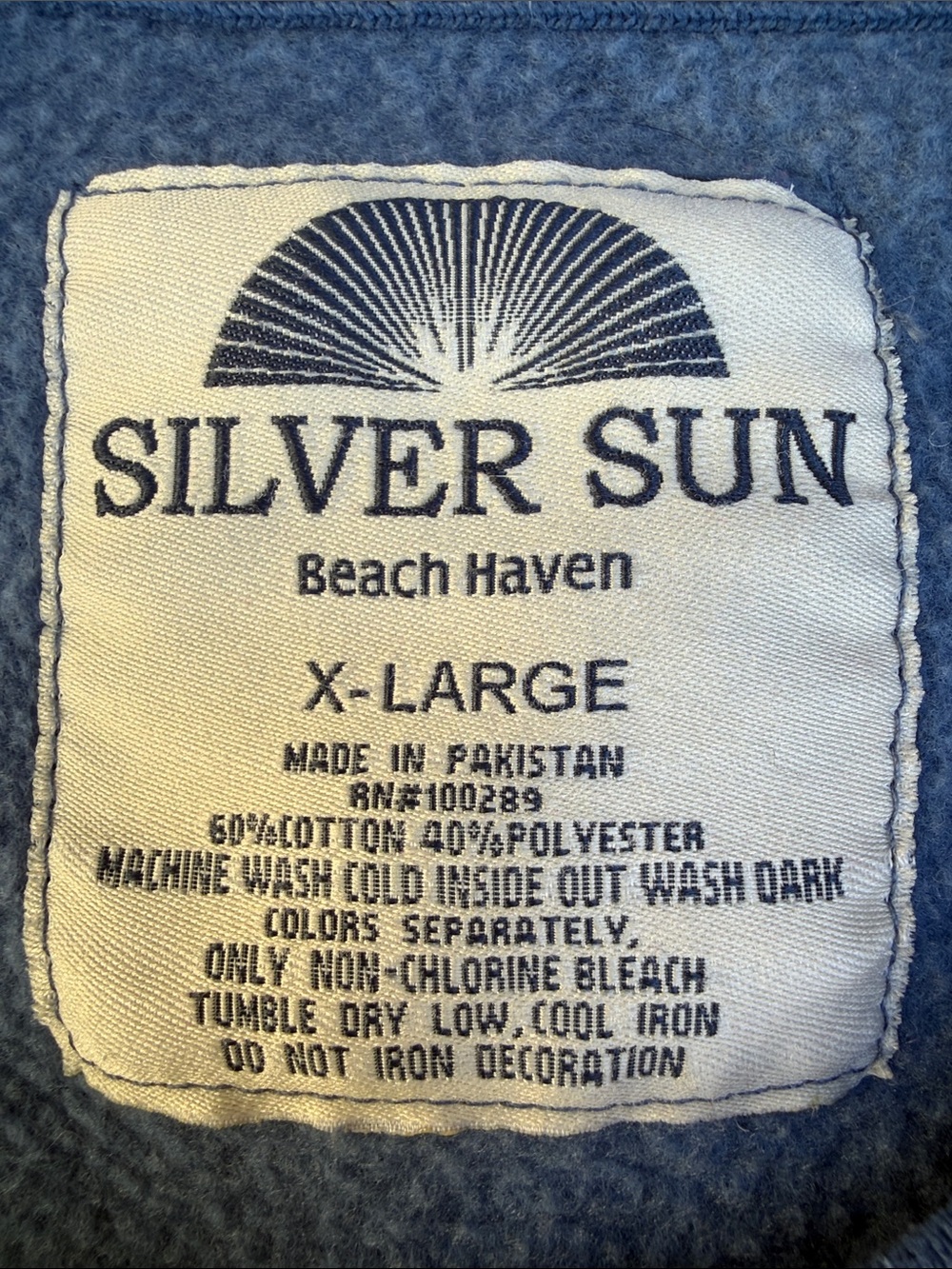 Silver Sun Long Beach Island LBI Chenille Letter Crewneck Sweatshirt XL - Picture 3 of 3